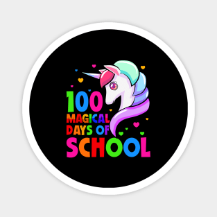 100 Magical Days of School Unicorn Teacher Students Girls Magnet